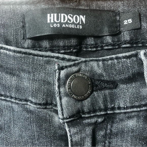 Hudson Dark Grey Barbara Super Skinny Jeans - Picture 7 of 13
